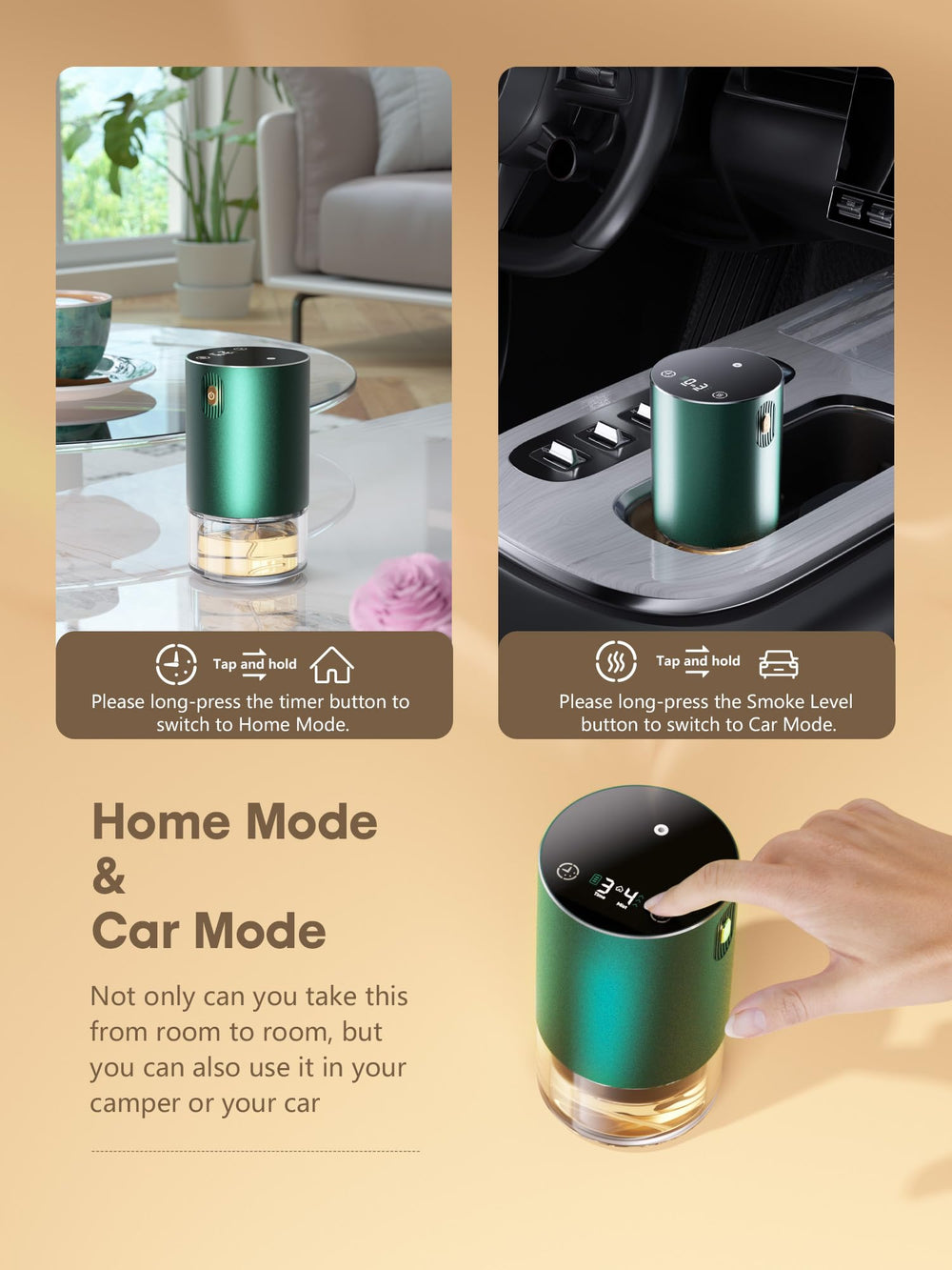 Airnasa Waterless Diffuser aluminum frame; sleek and durable design.