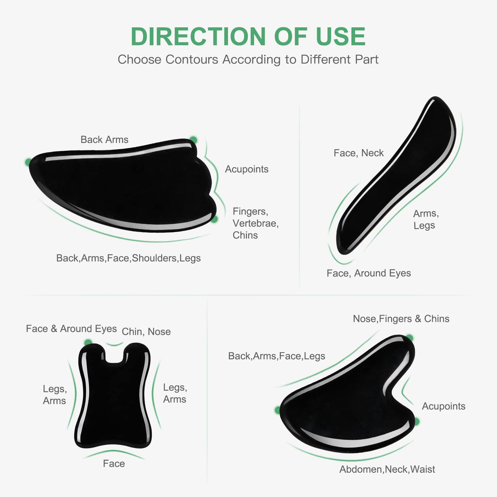 airogym Guasha heart-shaped board for facial care and relaxation