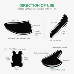 airogym Guasha heart-shaped board for facial care and relaxation