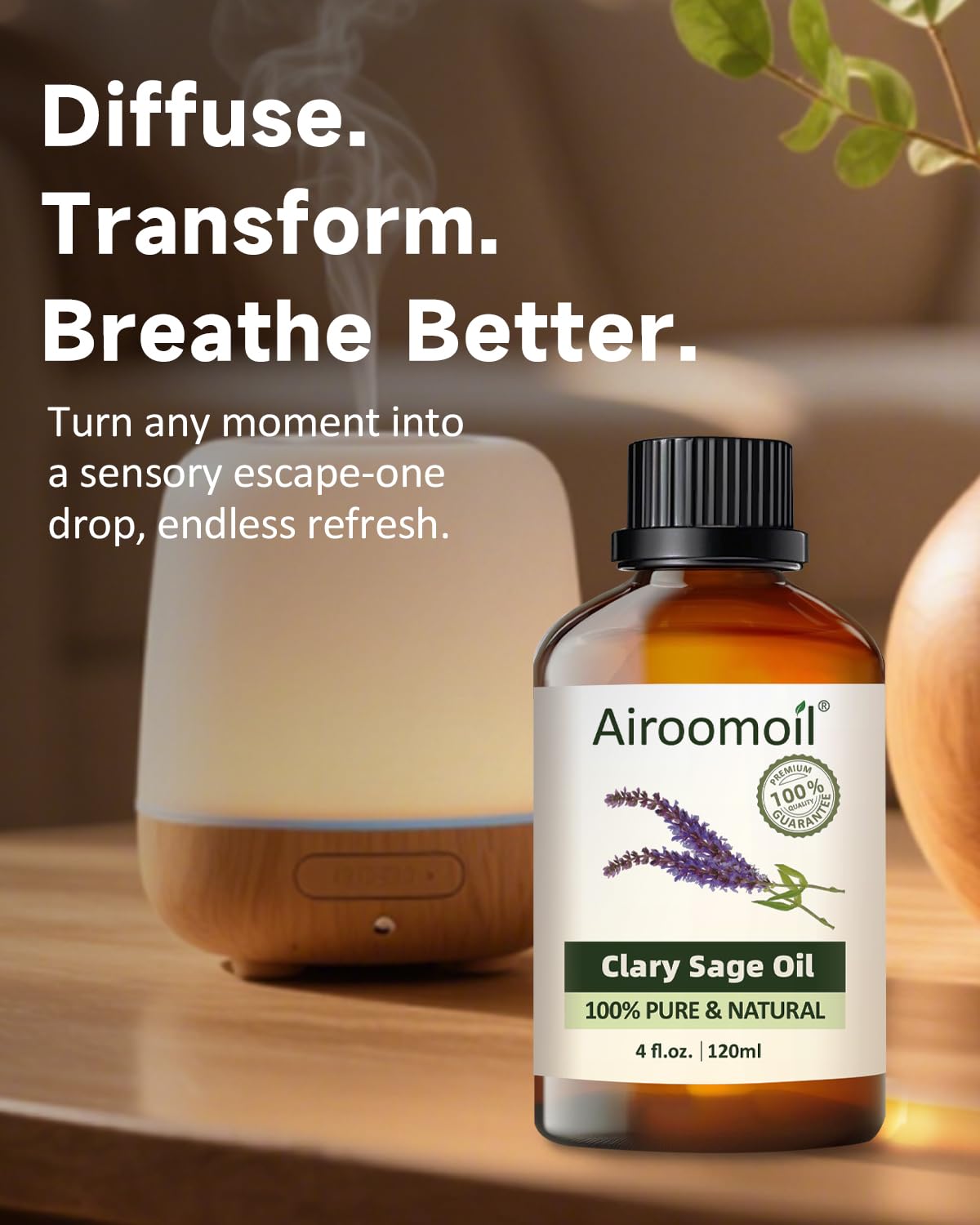 airoomoil Clary Sage helps calm the scalp in DIY hair care