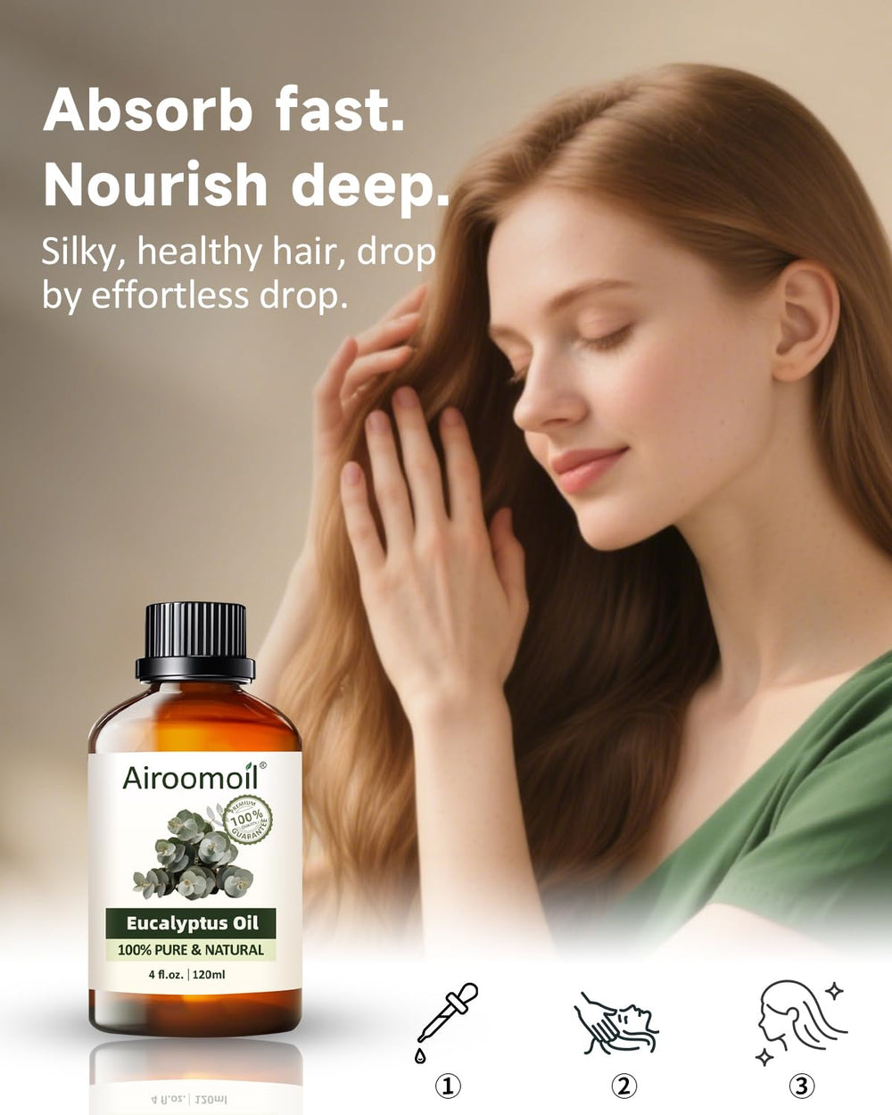 Airoomoil Eucalyptus supports concentration in workspaces with energizing aroma.