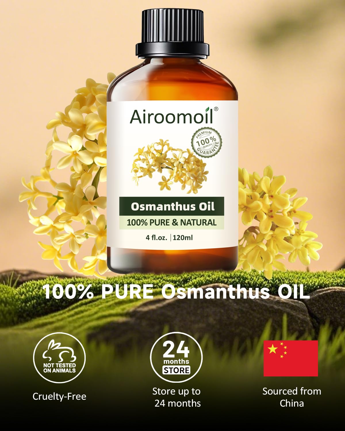 Airoomoil jasmine oil ideal for relaxing baths and self-care rituals.