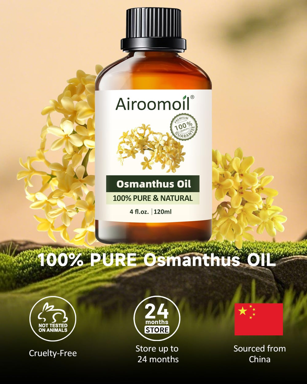 Airoomoil jasmine oil ideal for relaxing baths and self-care rituals.