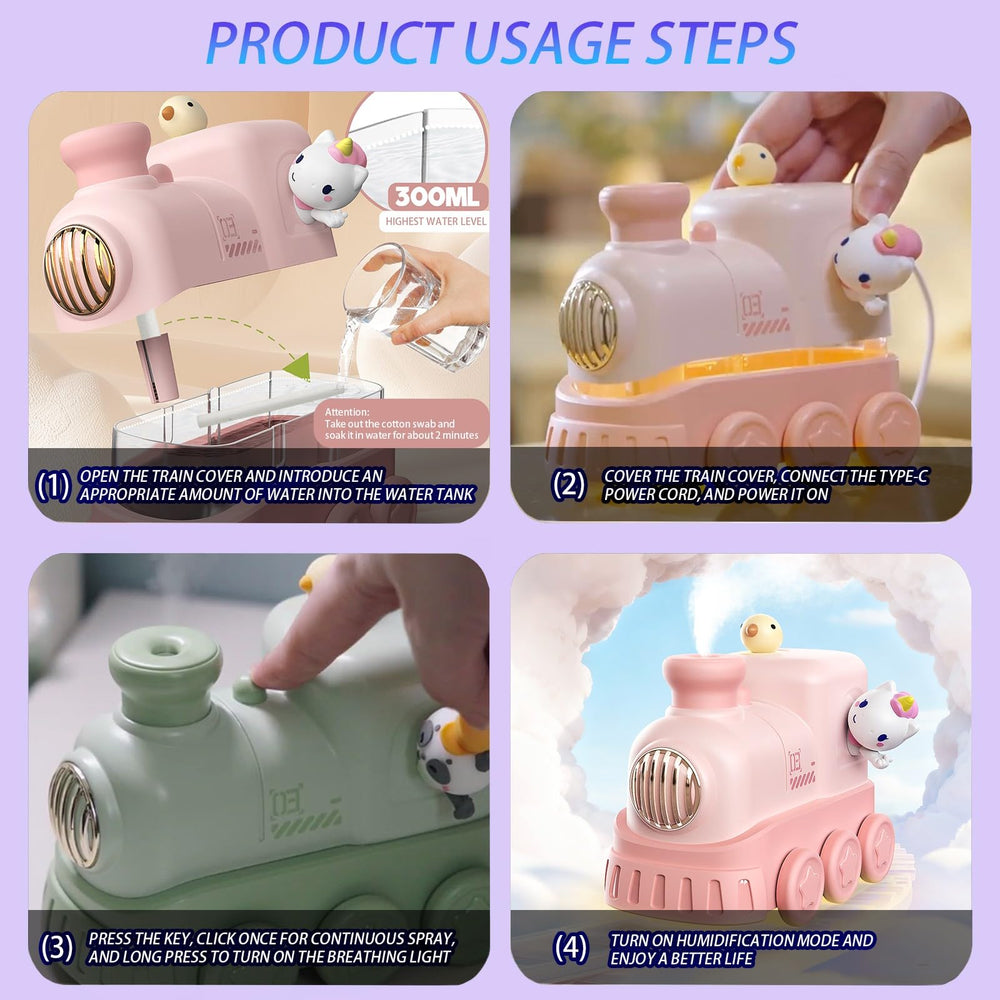 AIRPROSSING Cute Train Diffuser packaging shows gift-ready design.