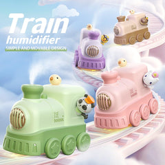 AIRPROSSING Cute Train Diffuser woodgrain top view supports easy placement.