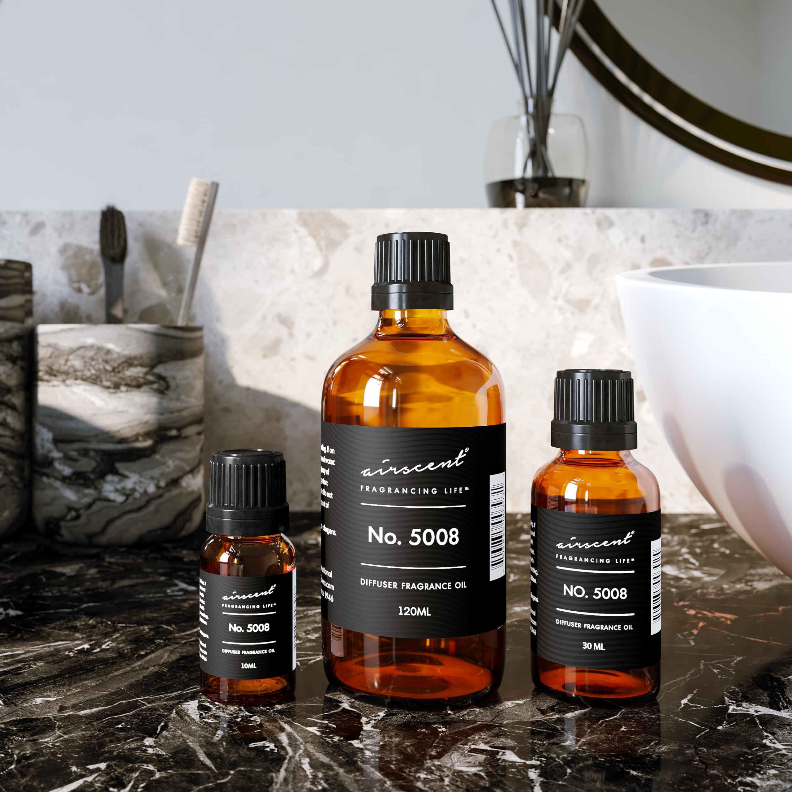 Air-Scent Cacao-Fruit-Tobacco diffuser oil bottle for crafting or spa-like ambiances.