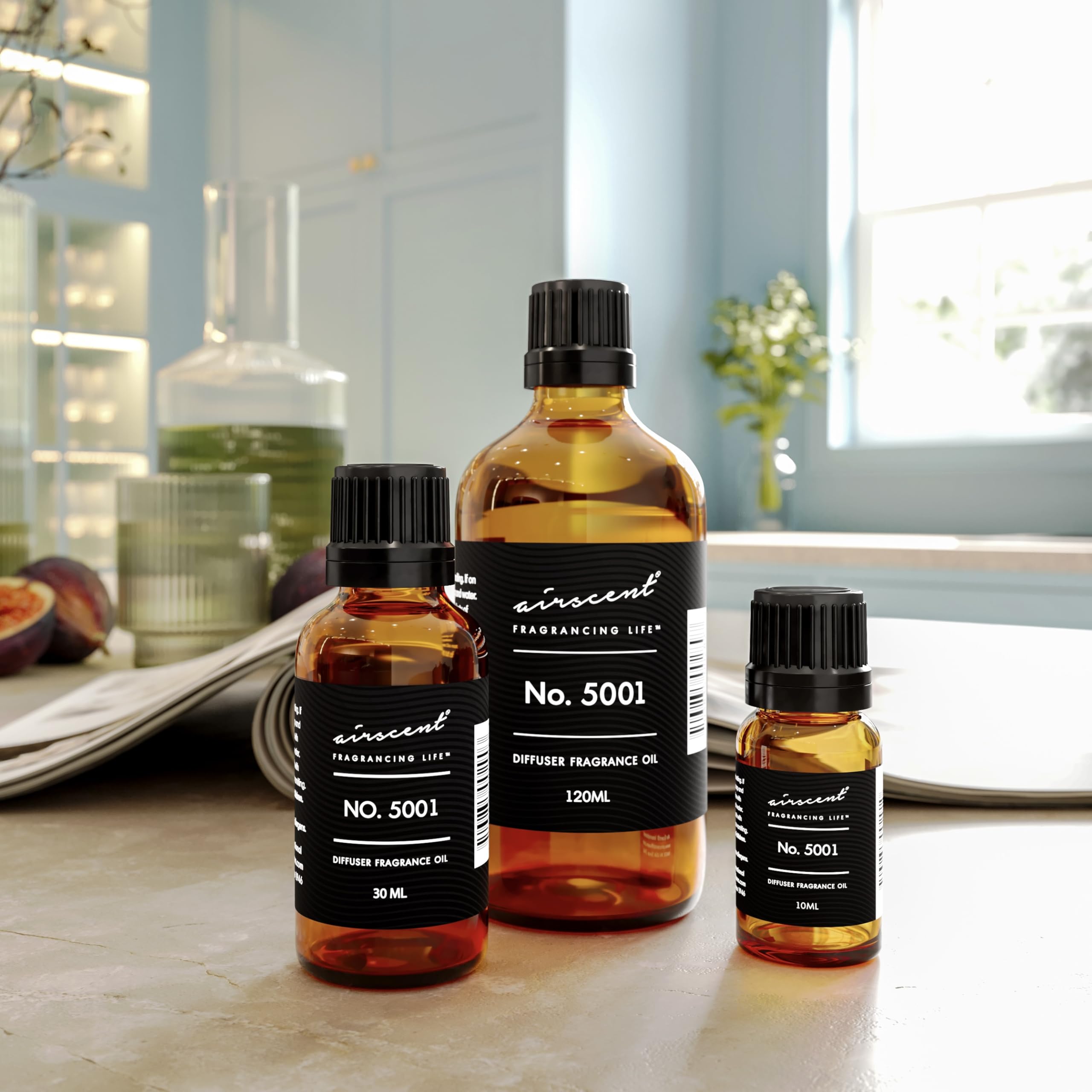 Air-Scent glass dropper bottle closeup for easy fragrance application.