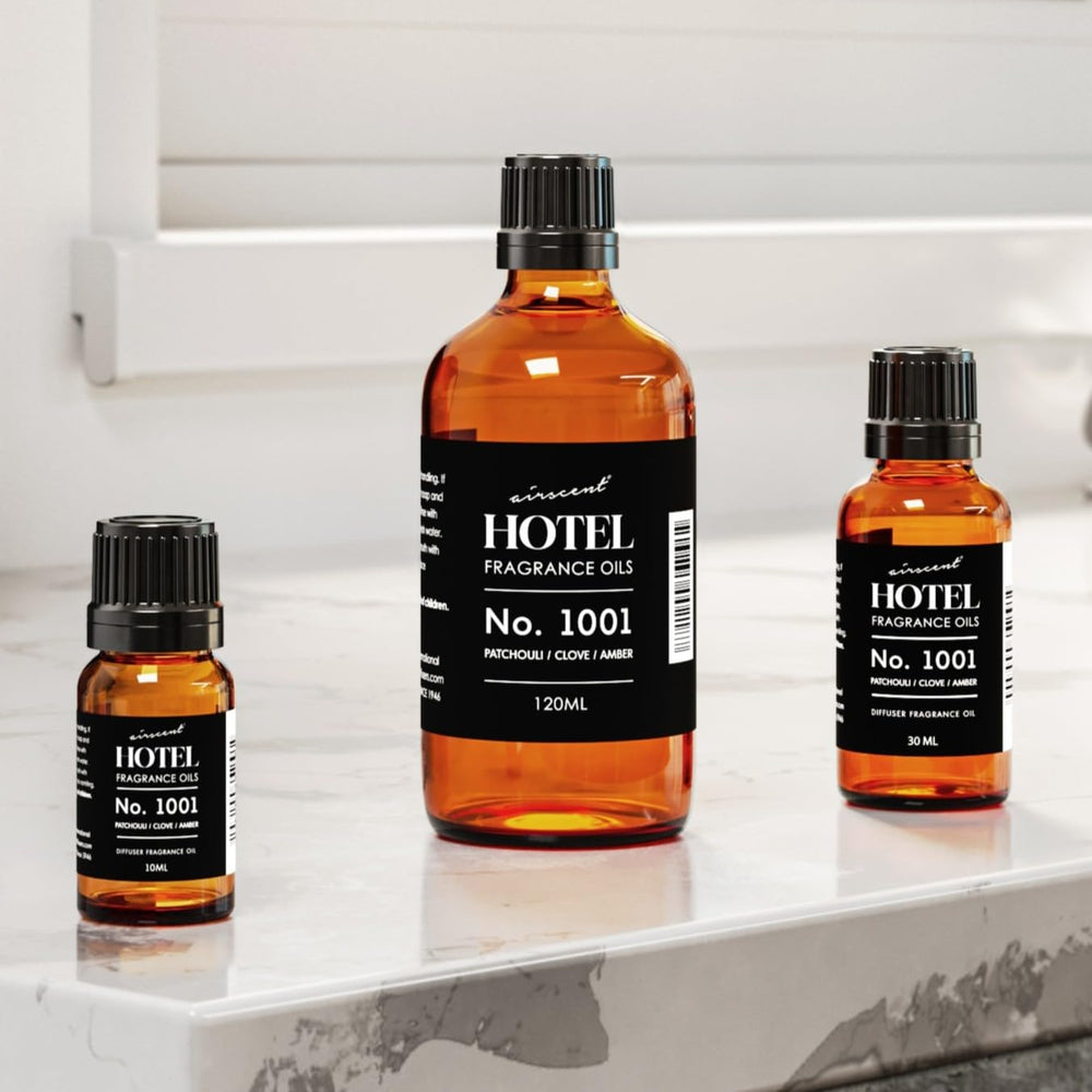 AirScent glass dropper bottle packaging emphasizes premium dispensing and handling.