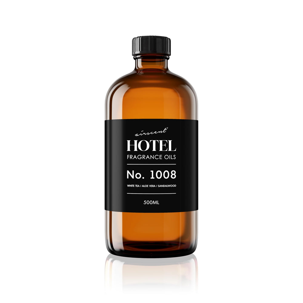 AirScent No.1008 diffuser oil bottle with White Tea aroma for upscale spaces.
