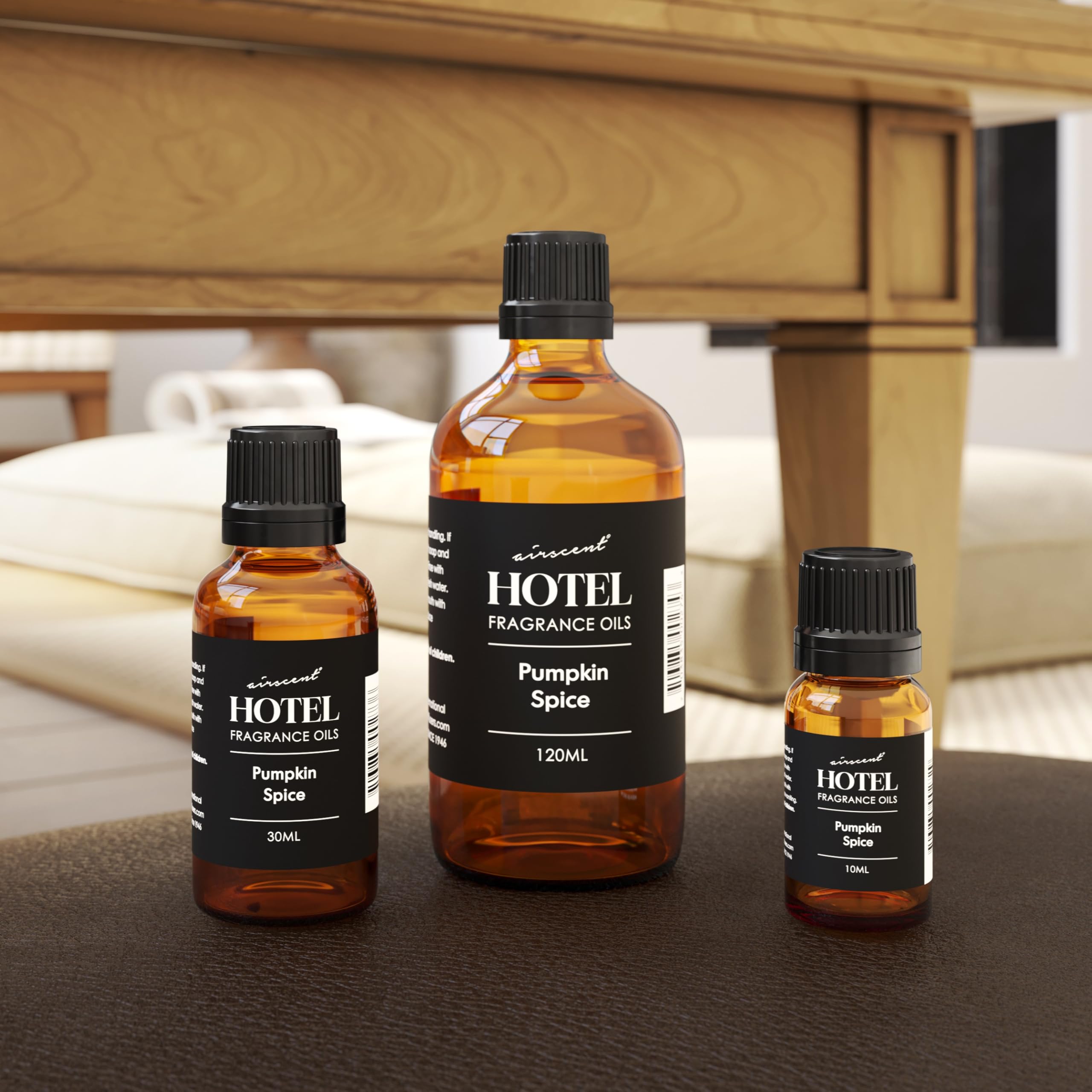 AirScent Pumpkin Spice oil label showcasing quality and fragrance profile