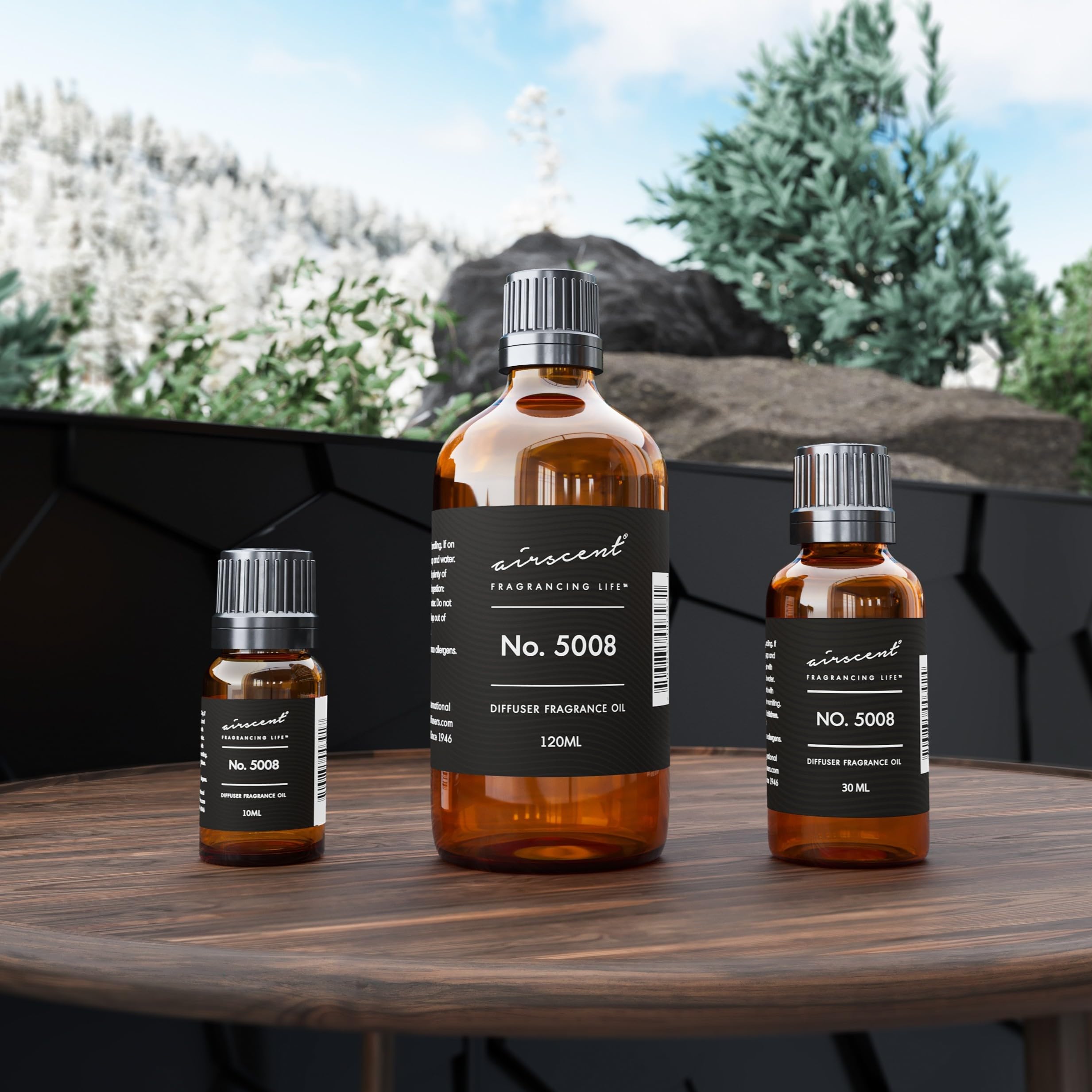 Air-Scent Tobacco Blossom diffuser oil bottle delivers nuanced warmth to any diffuser.