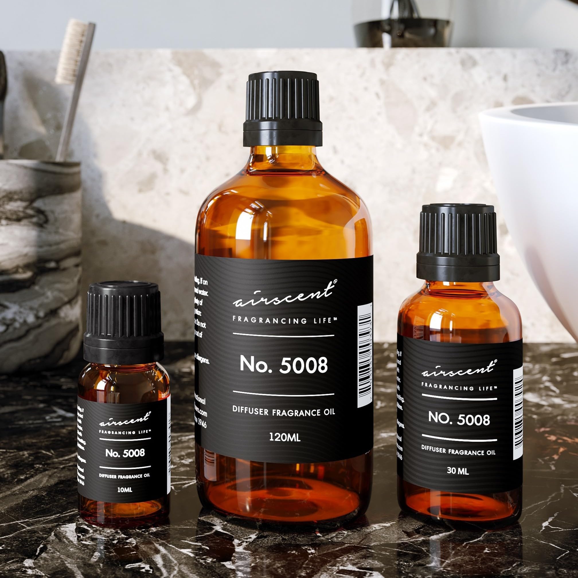 Air-Scent Warm-Fragrance diffuser oil bottle offers versatile scent diffusion for any room.