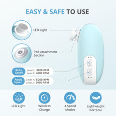 AIRSEE magnetic charging base keeping the nail file powered and organized