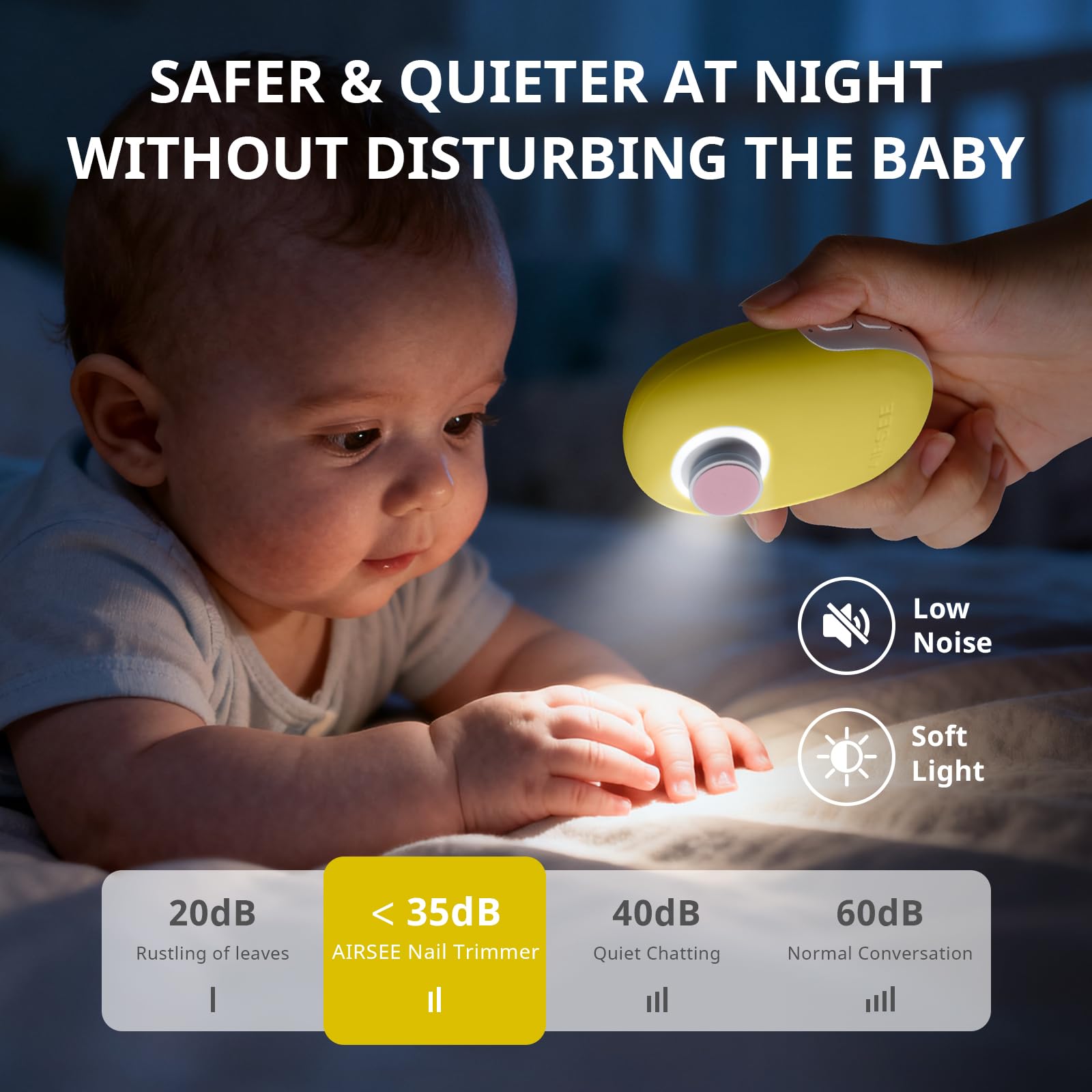 AirSee ultra-quiet motor enables calm nighttime care