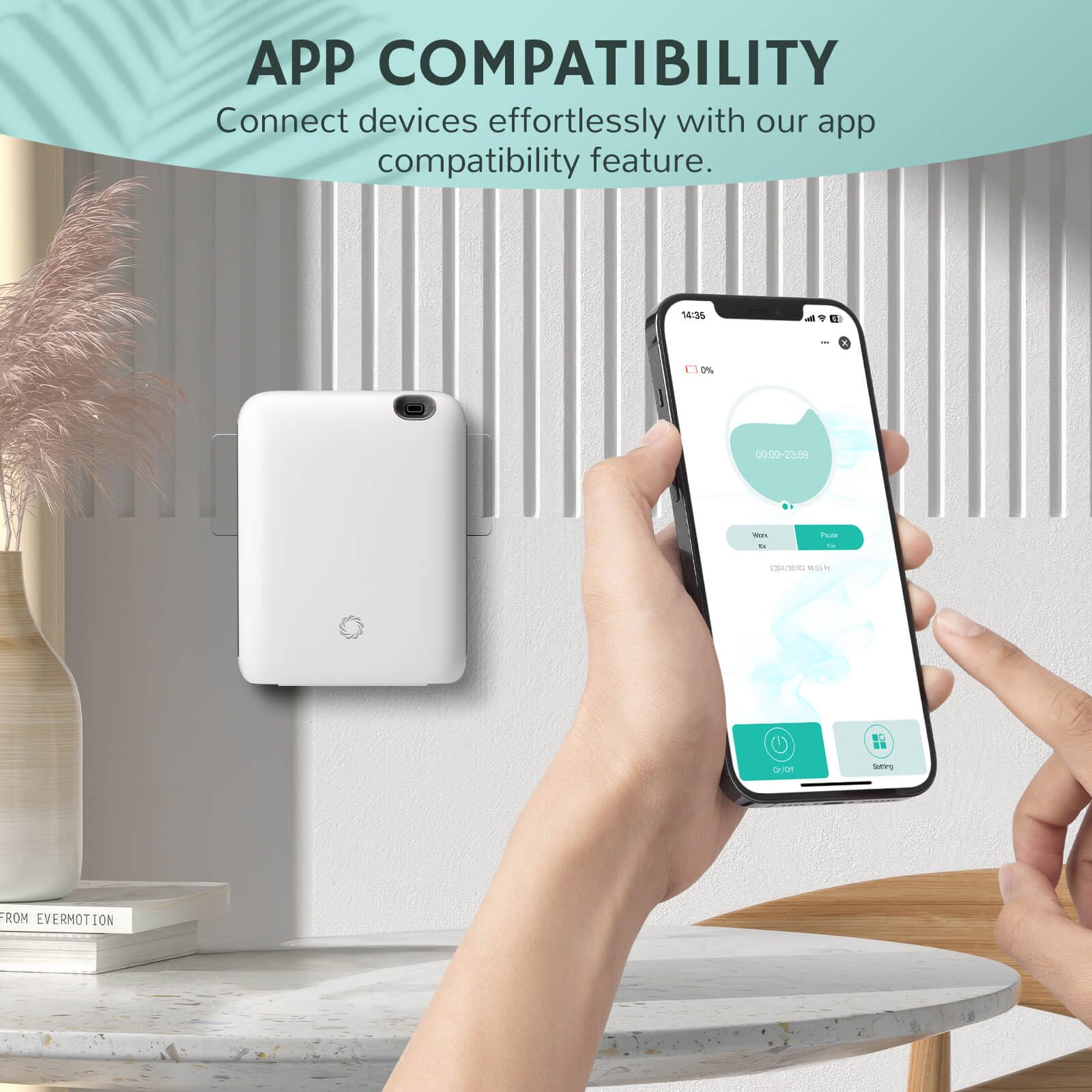 Airthereal coverage up to 2000 sq ft for large rooms and spaces.