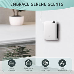 Airthereal smart app control diffuser with remote fragrance management.
