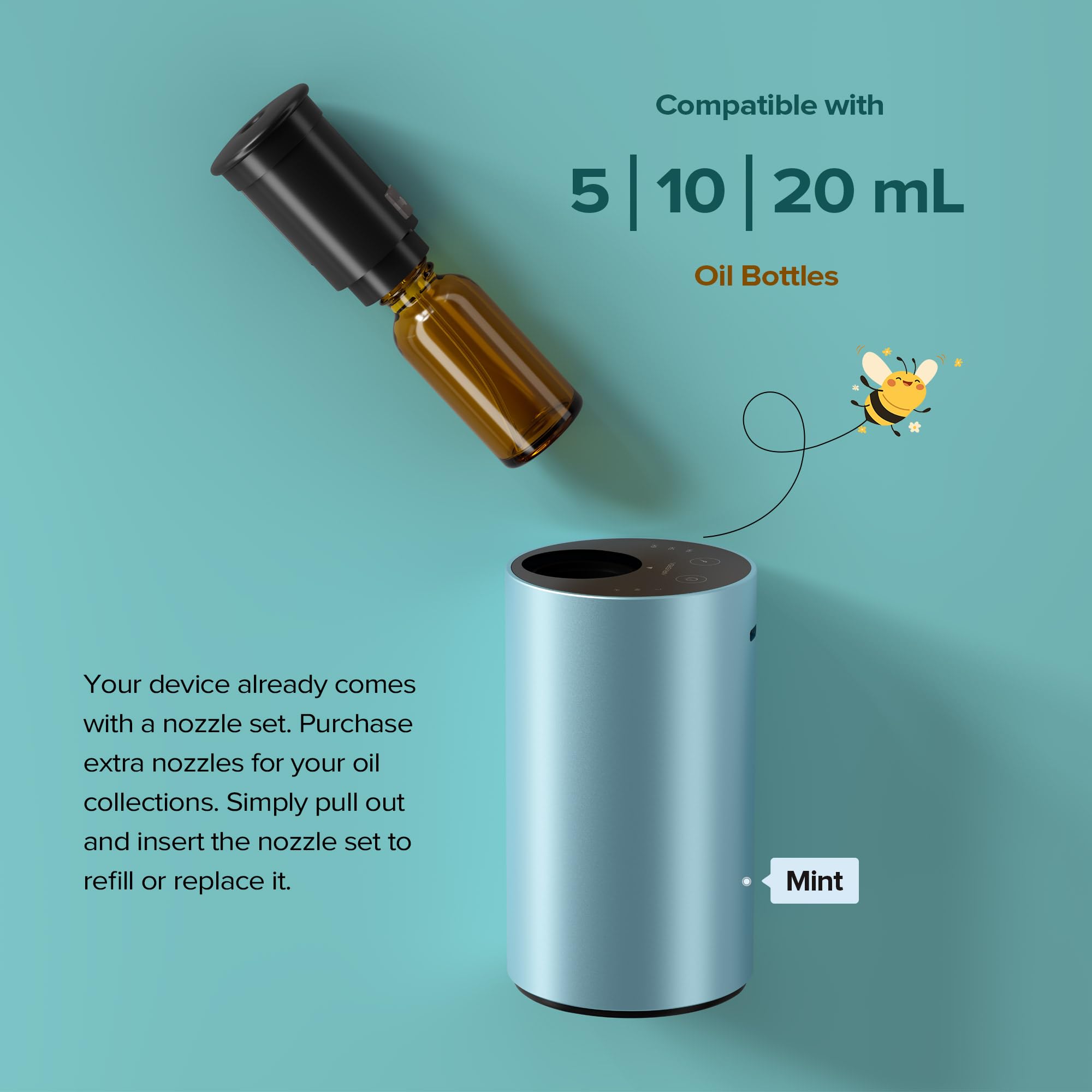 Airversa ANX car diffuser fits cup holder for on‑the‑go fragrances