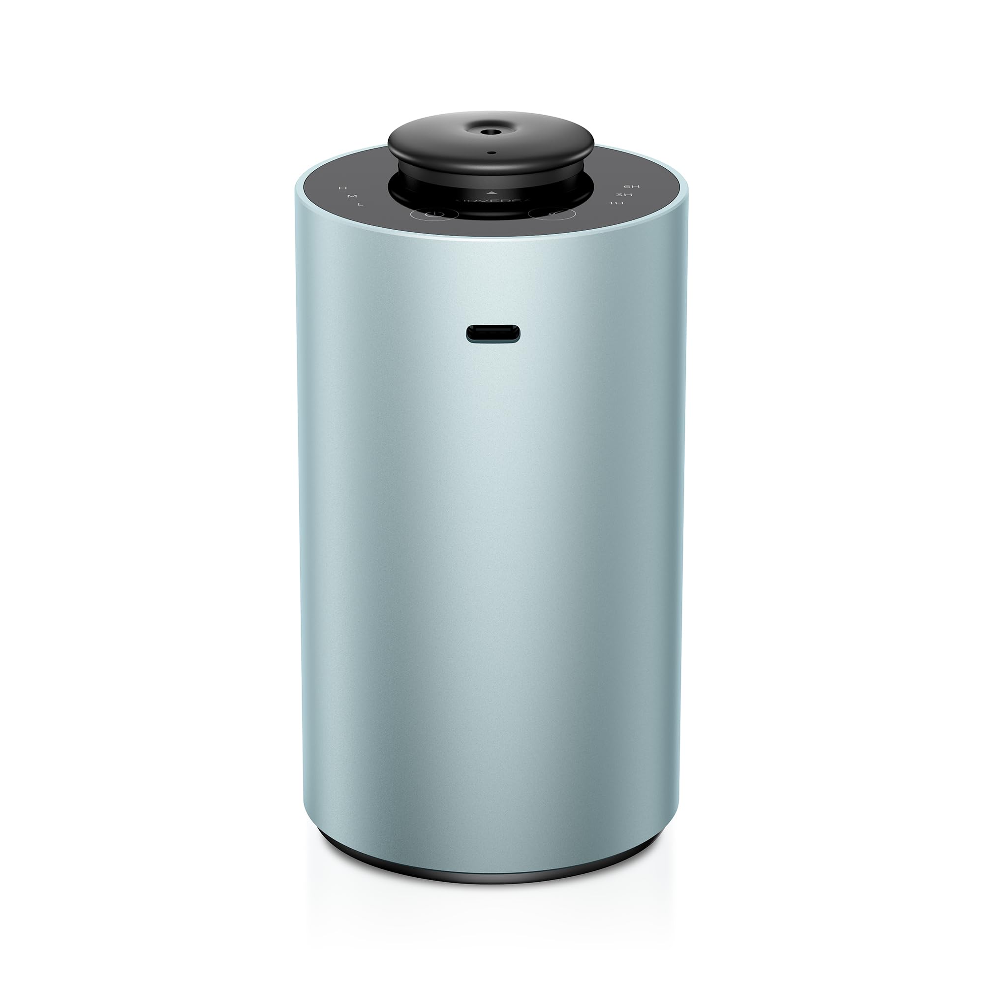 Airversa ANX diffuser top view in mint metal finish, creating room aroma