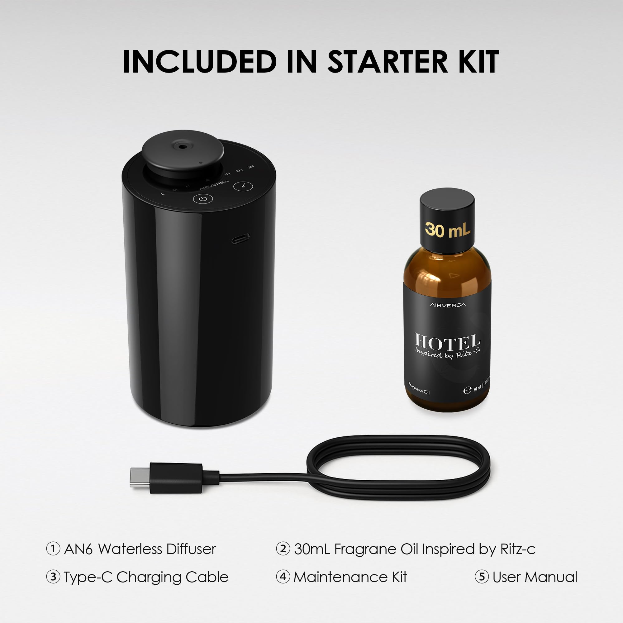 Airversa battery life up to 48 hours supports extended fragrance without frequent recharges