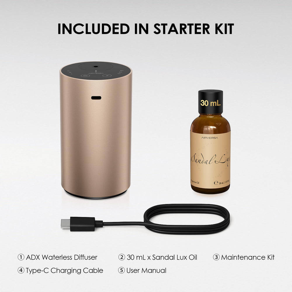 Airversa car diffuser fits securely in a cup holder for on-the-go scent.