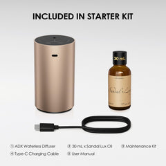 Airversa car diffuser fits securely in a cup holder for on-the-go scent.