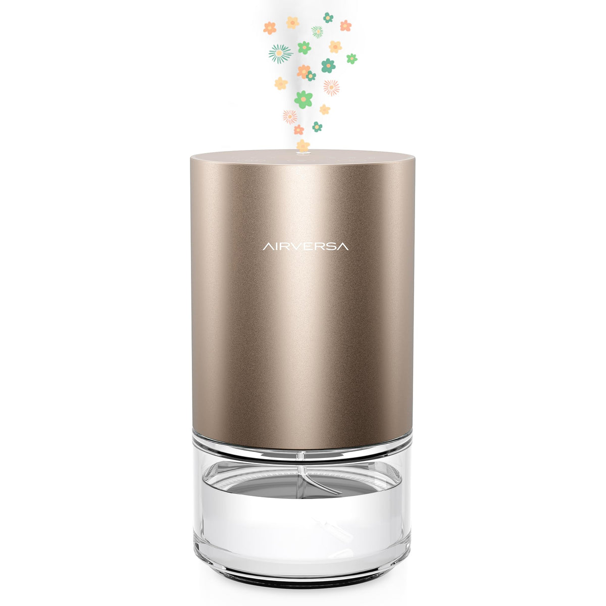 Airversa Desert Titanium waterless diffuser on a desk for room fragrance.