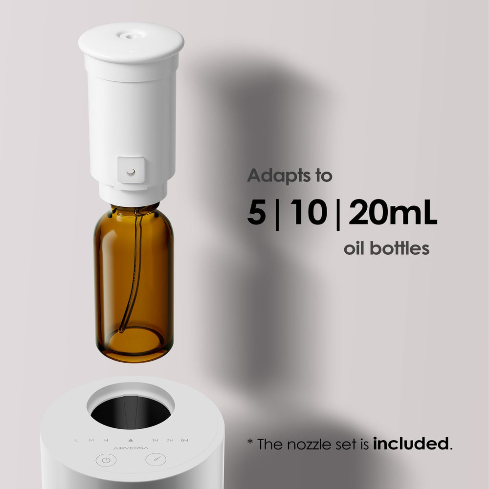 Airversa compact diffuser set up in a home or office space.