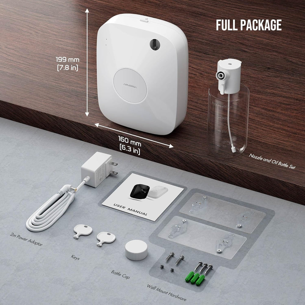 Airversa diffuser with keylock feature for safe family-friendly operation