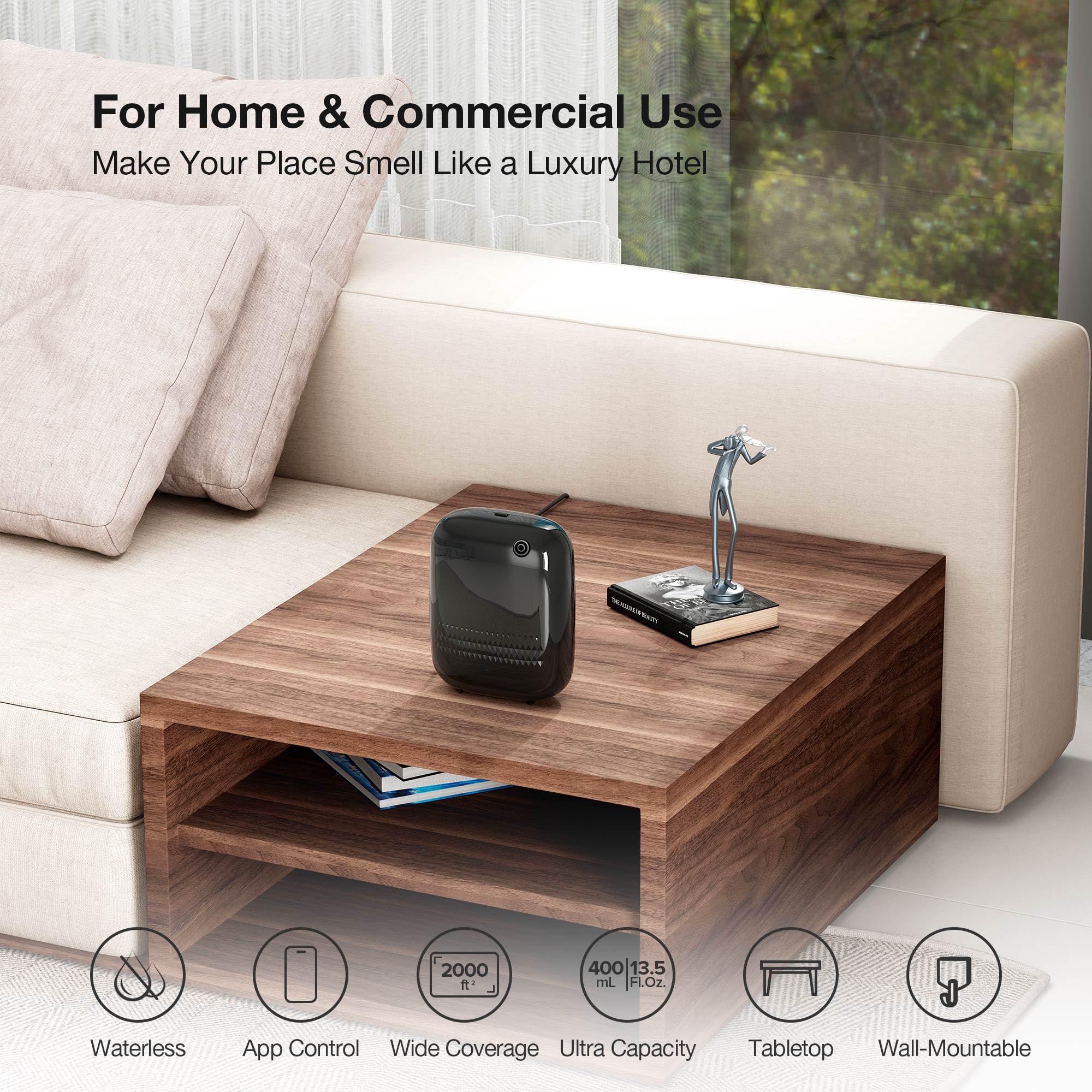 Airversa starter kit includes two fragrance oils for immediate scenting.