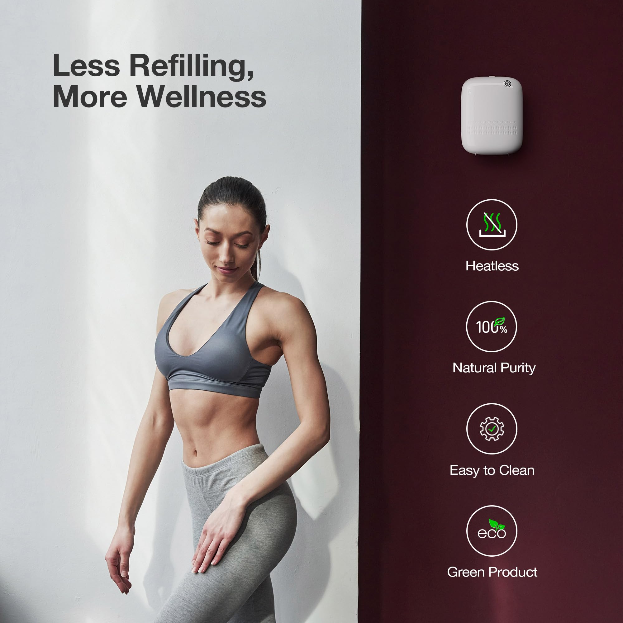 Airversa supports wall-mount or tabletop placement for flexibility
