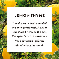 Air Wick Essential Mist Lemon Thyme refill packaging designed for easy replacement.