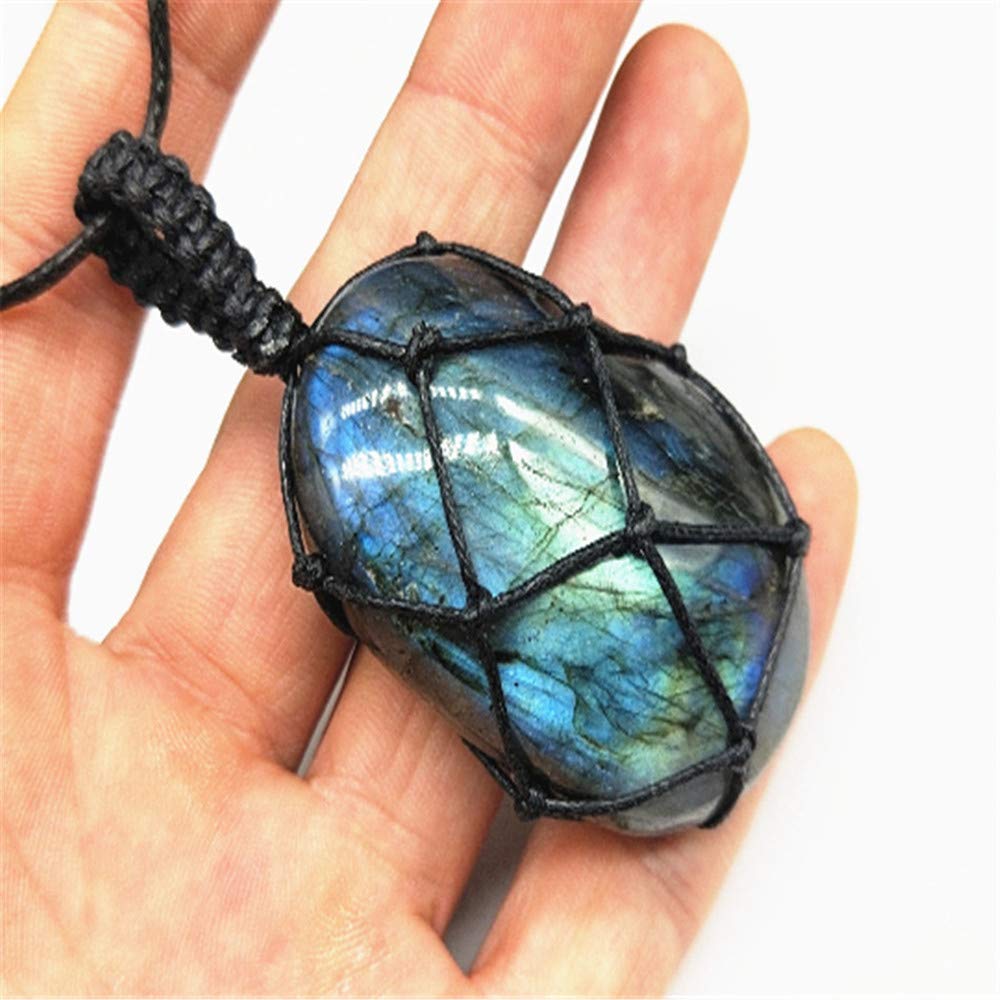 AiteleI Moonlight Labradorite pendant glows with a subtle, cool sheen.