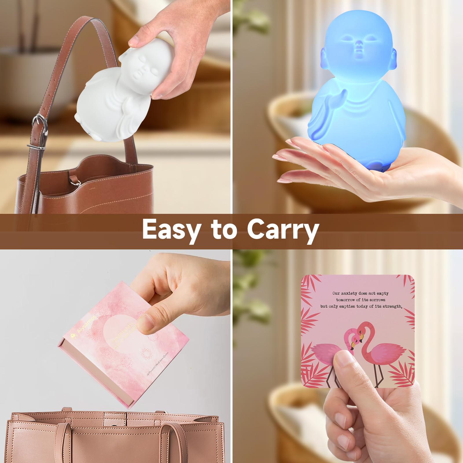 Aiysamos Soft silicone lamp design feels comforting and safe.