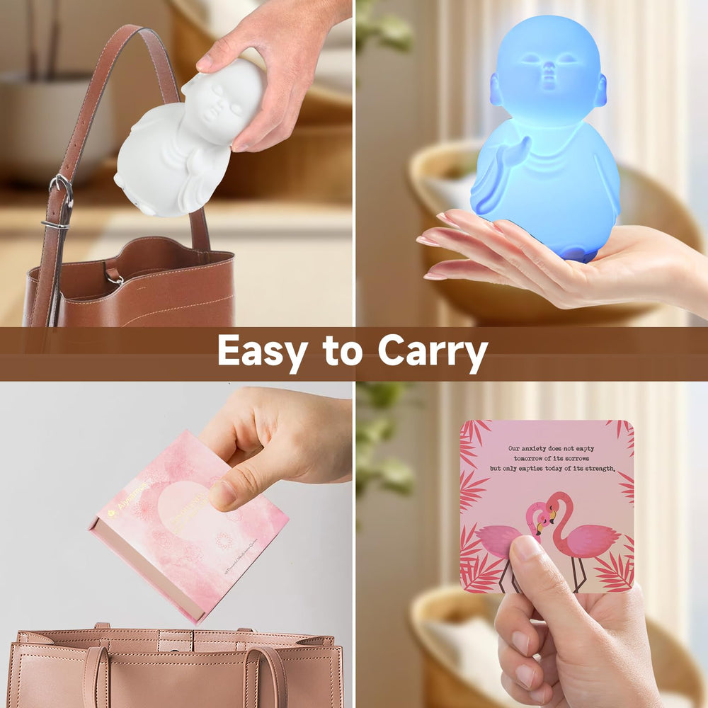 Aiysamos Soft silicone lamp design feels comforting and safe.