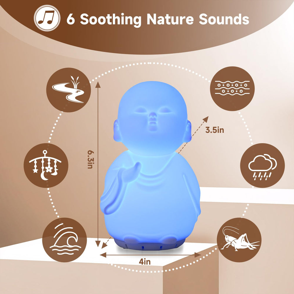 Aiysamos Three-in-One Lamp provides night light and gentle sounds.