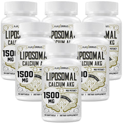 AJAXERRUE Liposomal Ca AKG bottle shown for daily energy support.