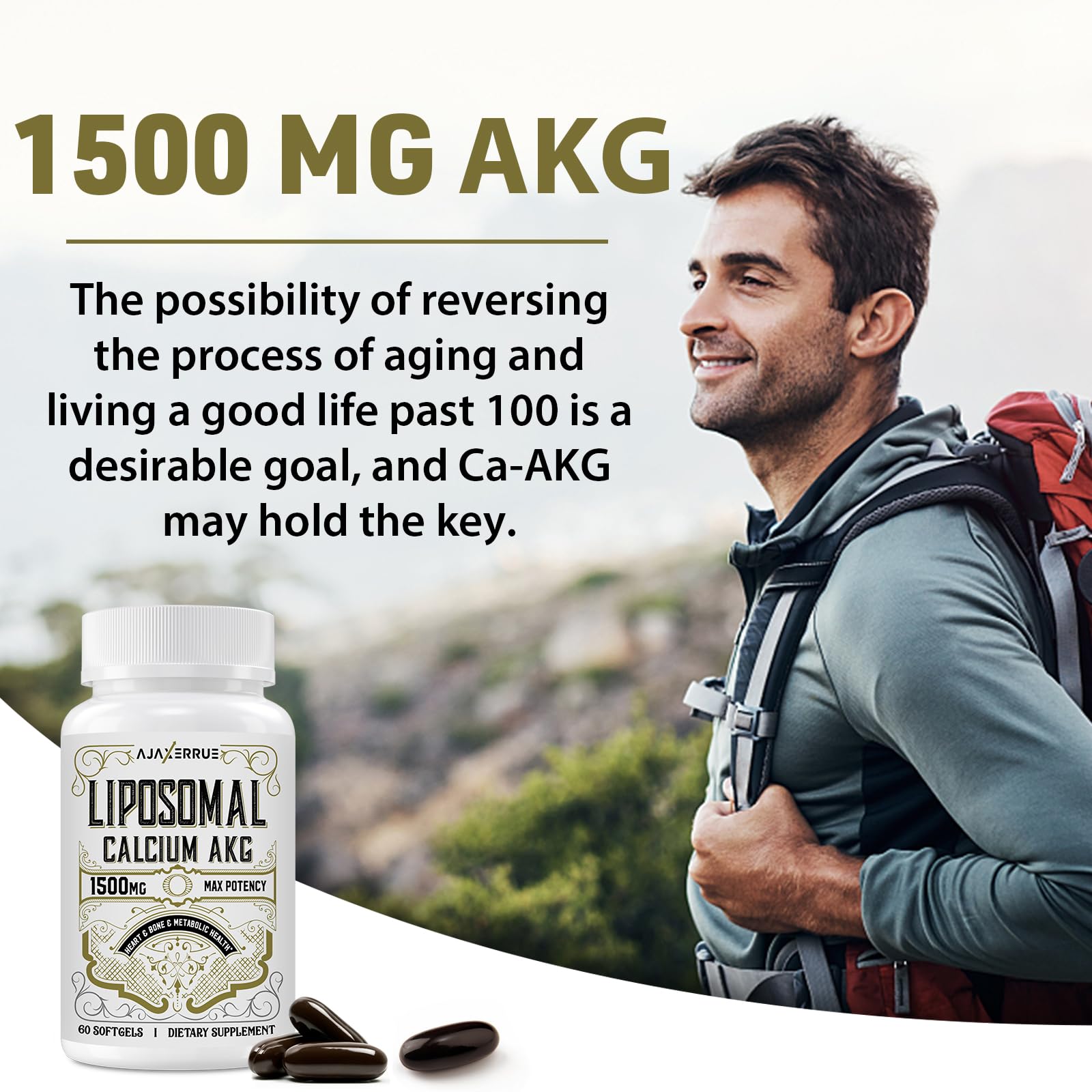 AJAXERRUE Liposomal Ca AKG dosage info helps plan daily intake.
