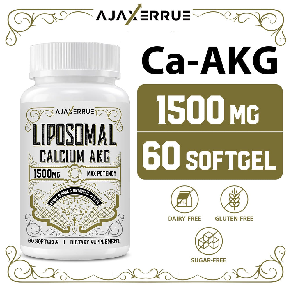 Ajaxerrue Liposomal Ca AKG supports immune wellness and overall vitality.
