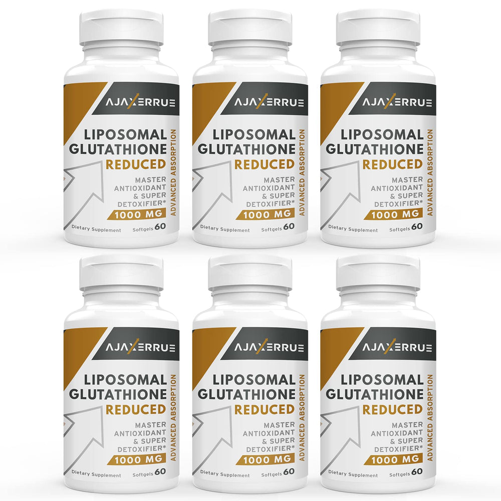 AJAXERRUE liposomal glutathione bottle ready for daily antioxidant support