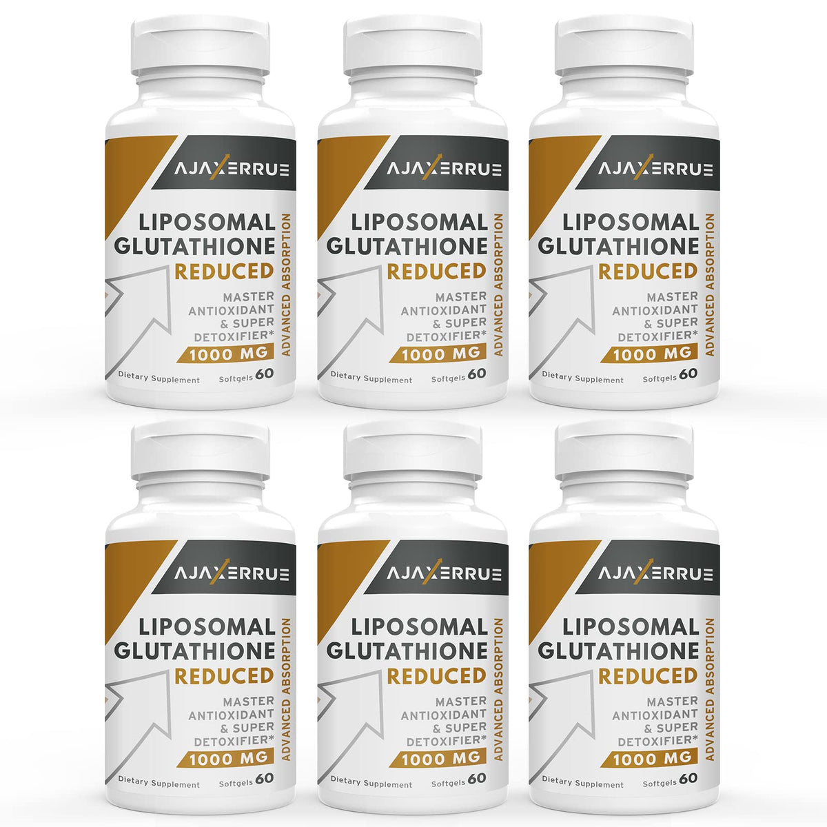 AJAXERRUE liposomal glutathione bottle ready for daily antioxidant support