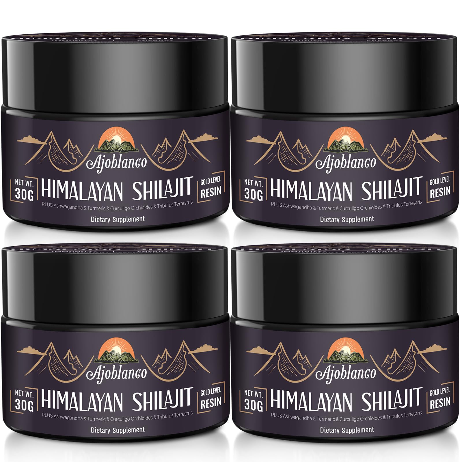 Ajoblanco Himalayan Shilajit Resin bottle highlighting purity for daily energy