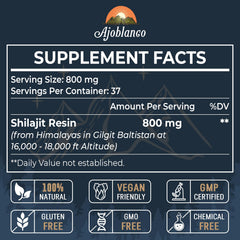 Ajoblanco shilajit resin texture closeup reveals rich minerals for potential vitality.