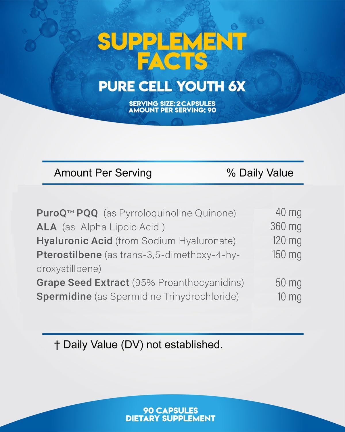 AJS Pure Cell Youth 6X PRO grape seed extract image for antioxidant defense