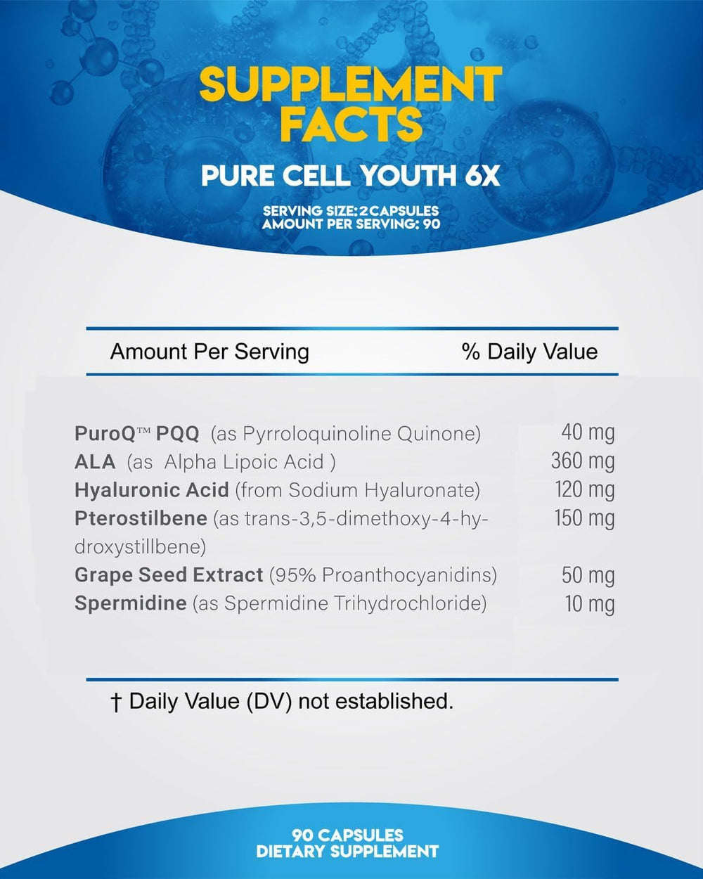 AJS Pure Cell Youth 6X PRO grape seed extract image for antioxidant defense