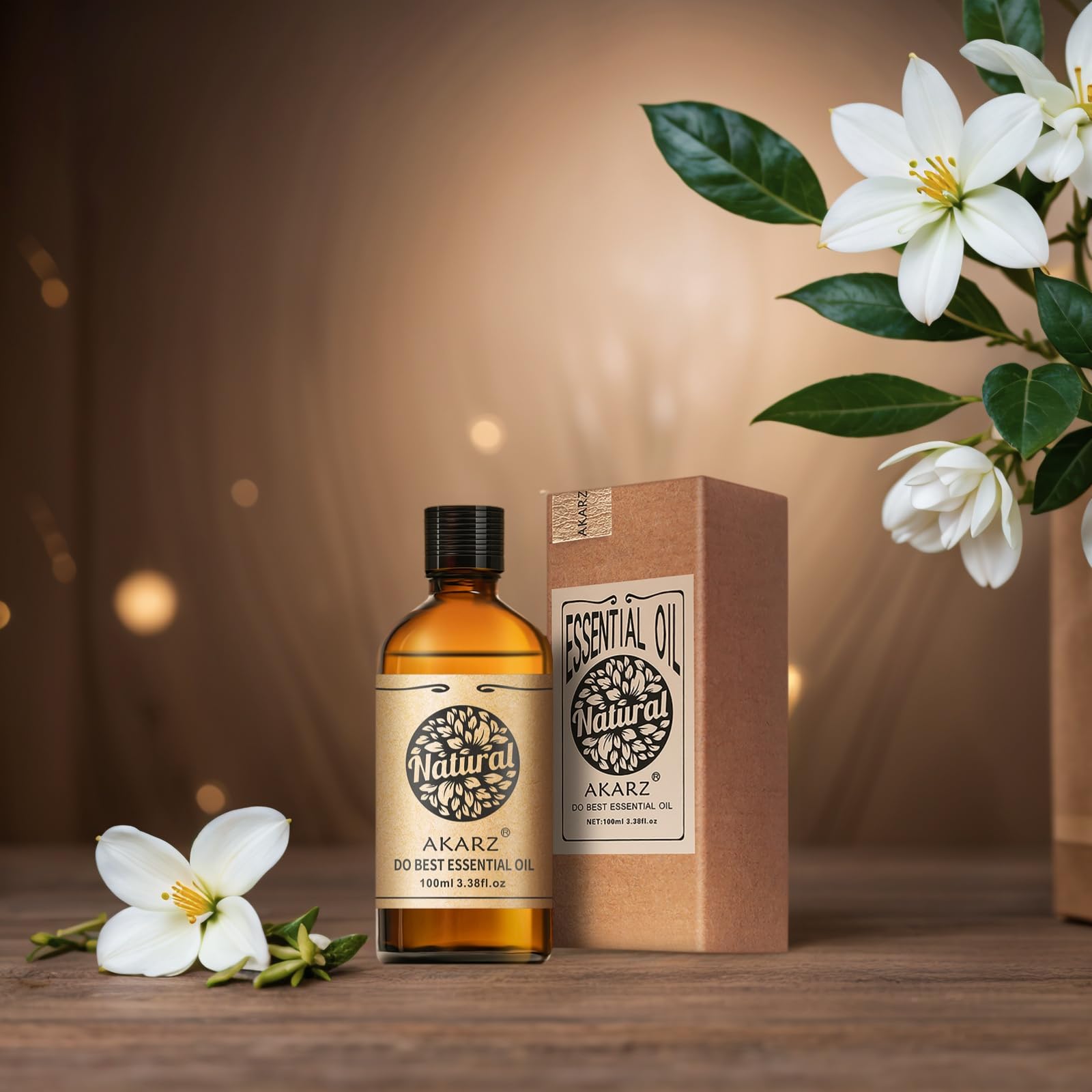 AKARZ juniper oil sauna blend highlights heat-infused aroma and mood lift.