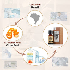 AKARZ Mandarin essential oil beside a diffuser for aromatherapy