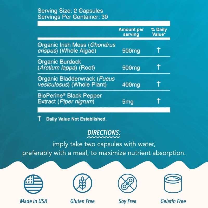 Organic Irish Sea Moss from Akasha Superfoods supports gut balance in daily use.