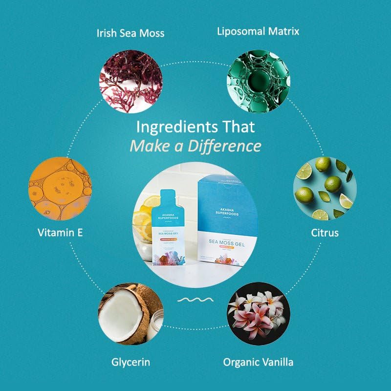 Akasha Superfoods supports daily wellness routines with citrus-vanilla flavor.