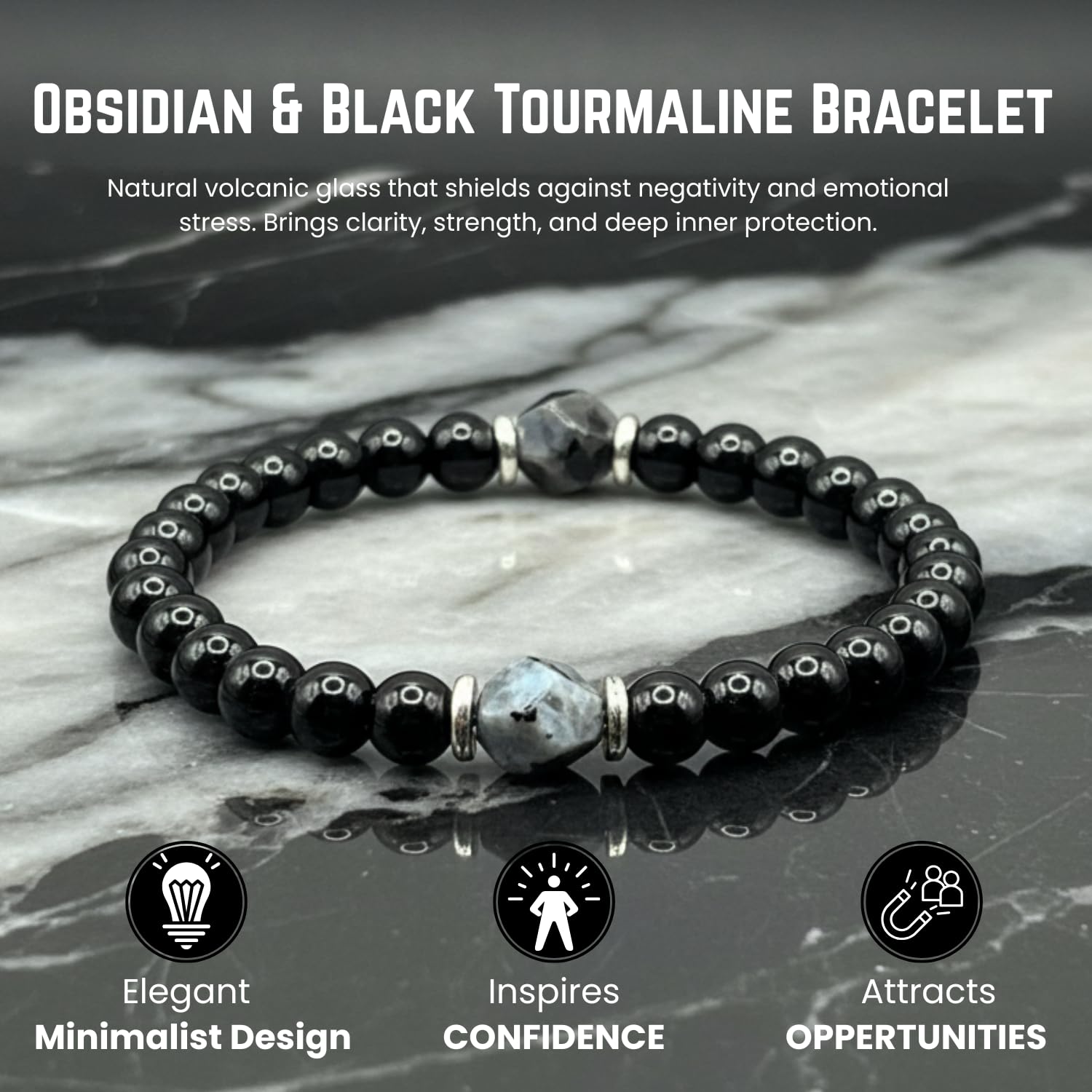 AKDNZ handmade gemstone bracelet flatlay emphasizing texture and balance