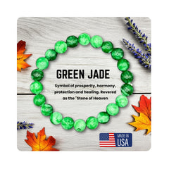 AKDNZ Jade Bracelet with 8mm round beads for balanced energy and calm daily wear.
